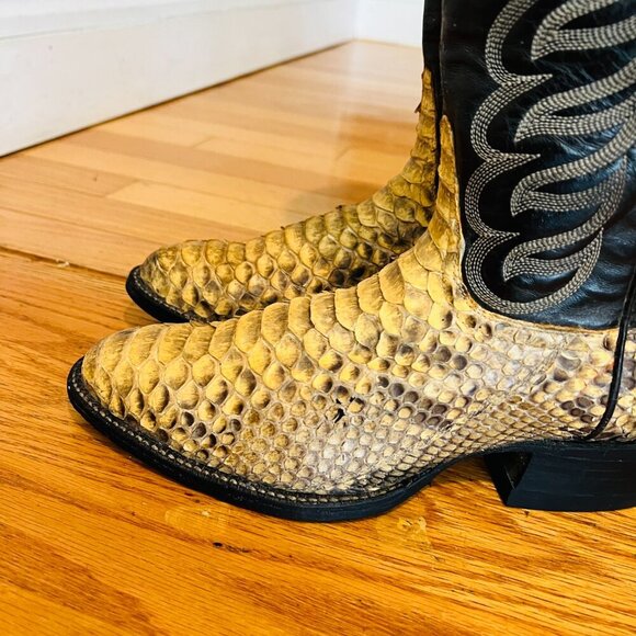 8 D RARE VIPER SNAKE POINTED TOE GOLD LABEL TL VTG CUSTOM COWBOY WESTERN BOOTS - Picture 6 of 16